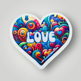 Modern Funky LGR Heart Vinyl Sticker - Love Glasses Revolution