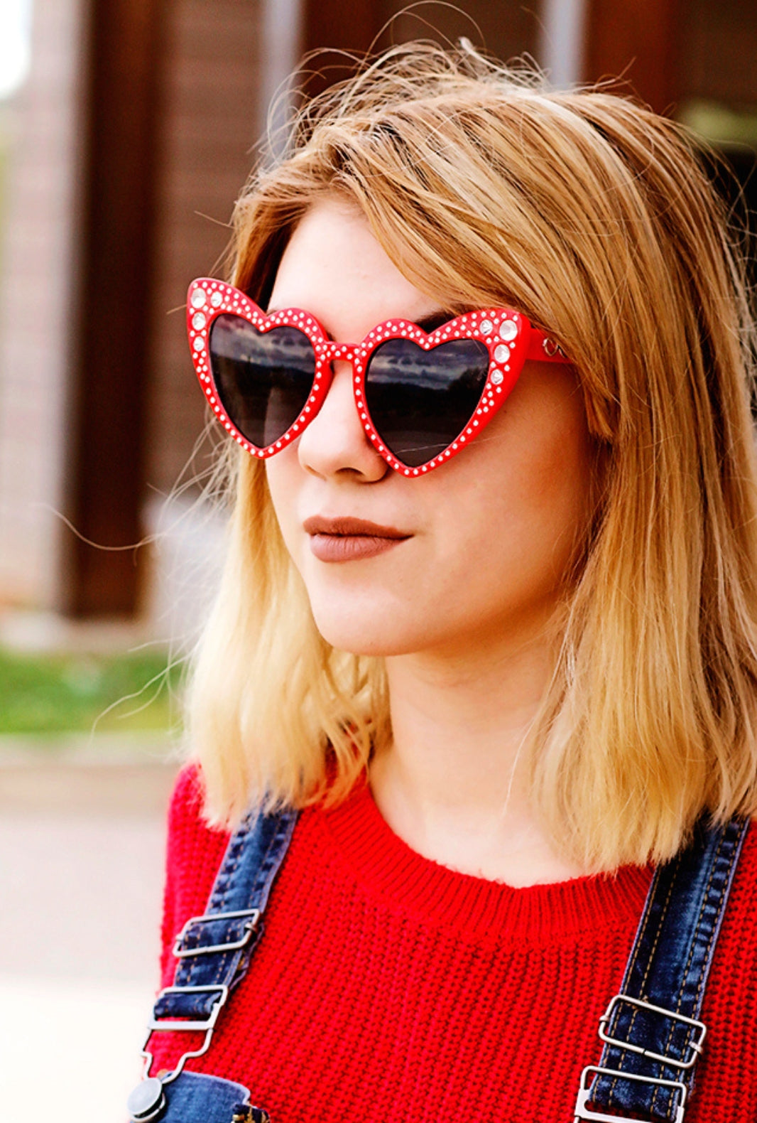 love goggles Glitz and Glam Love Glasses Red