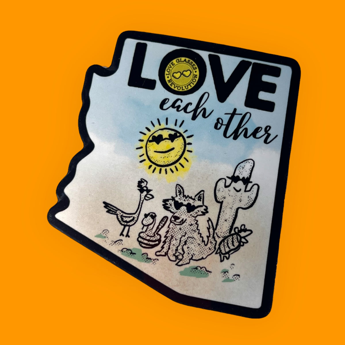 AZ Love Swag Love Each Other Sticker - Love Glasses Revolution Main image