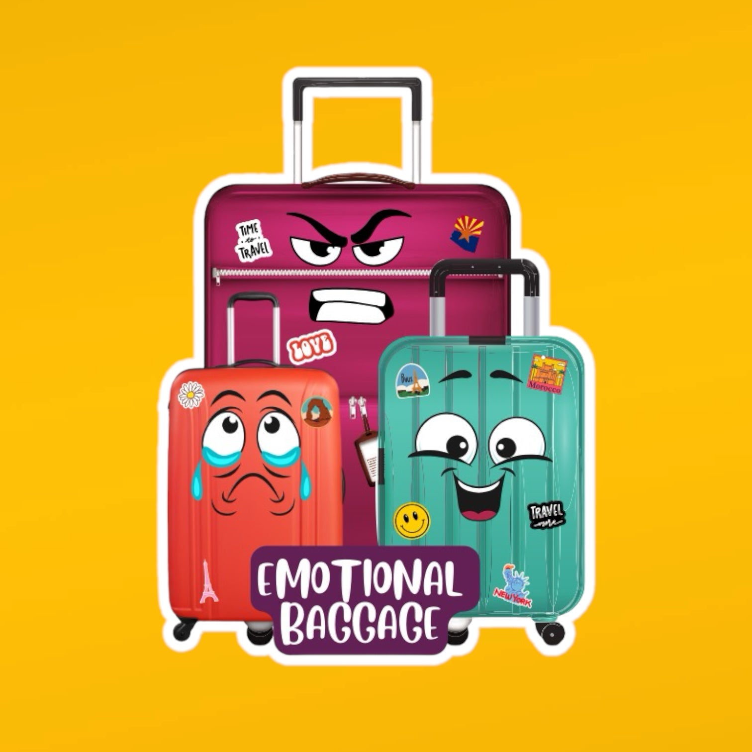 Emotional baggage sticker - Love Glasses Revolution