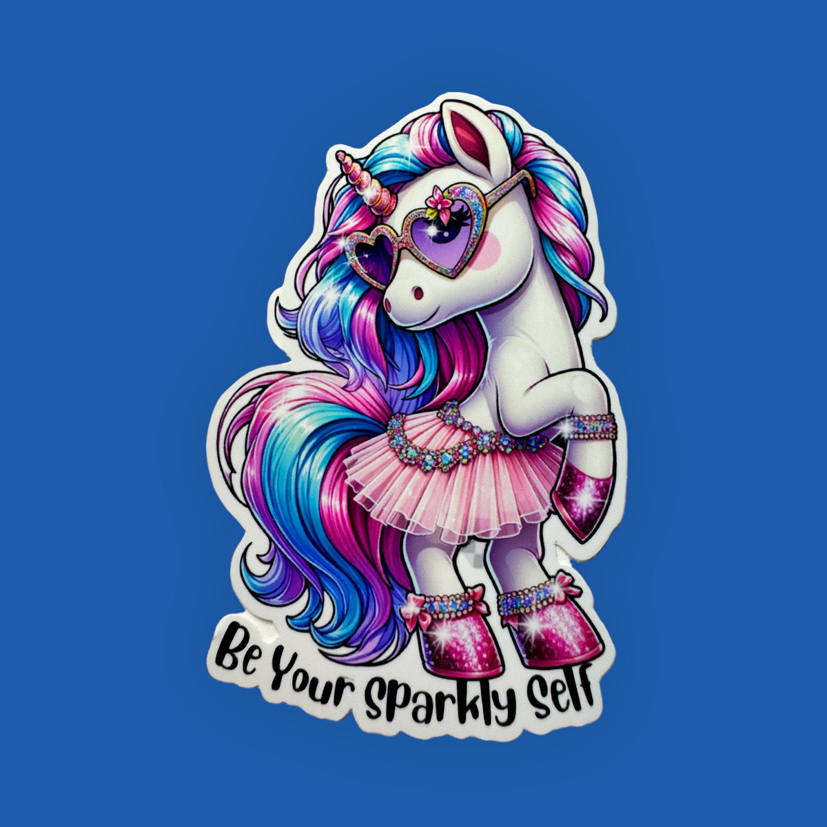 Be your sparkly self Unicorn Sticker - Love Glasses Revolution