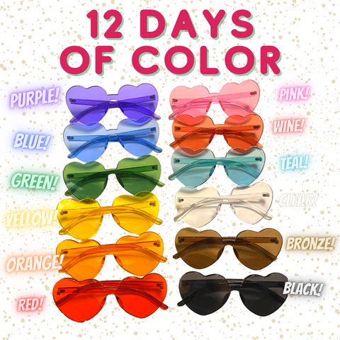 Watercolor Collection Love Glasses 12 Colors! - Love Glasses Revolution