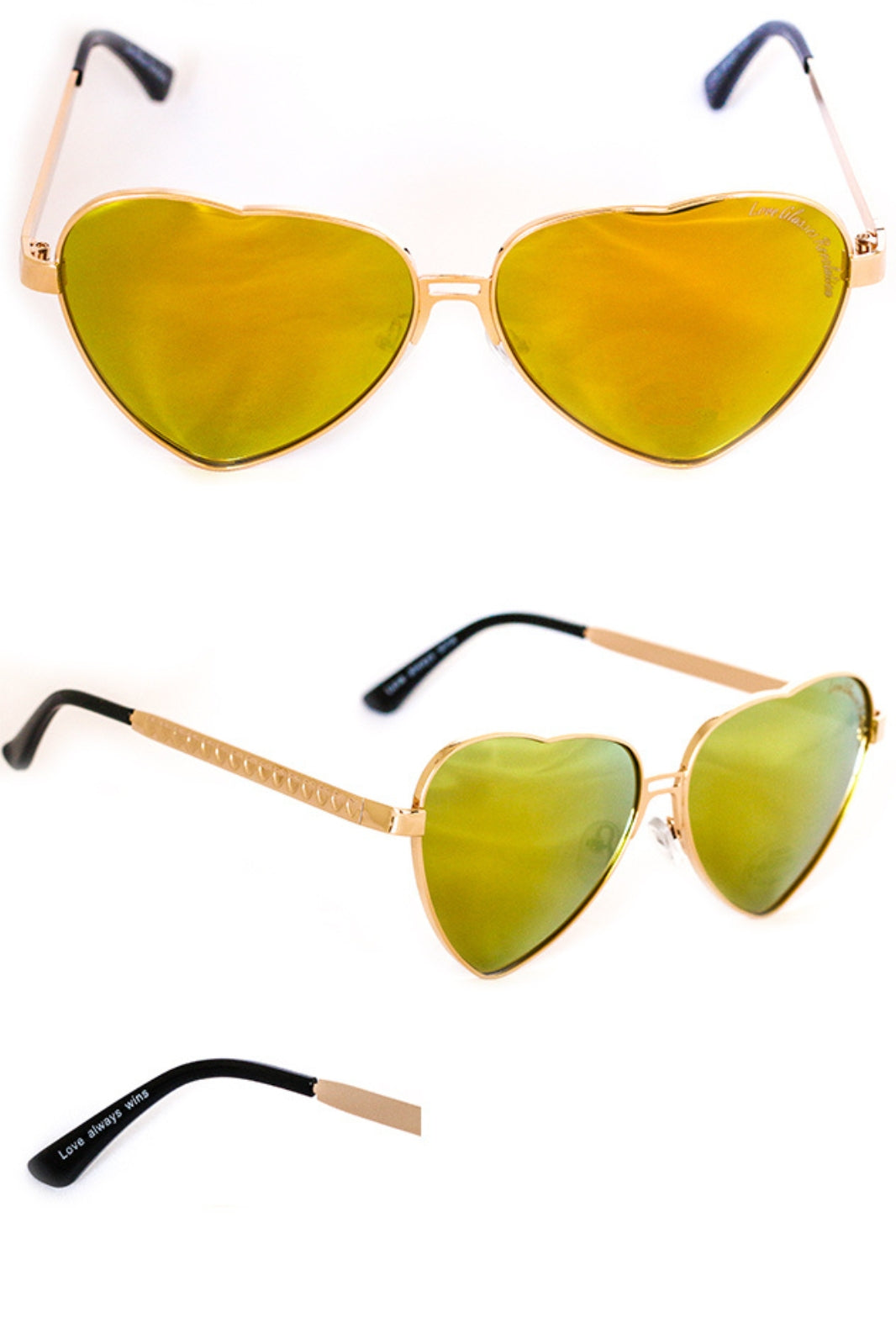 Love Notes Aviator Style Love Glasses - Love Glasses Revolution
