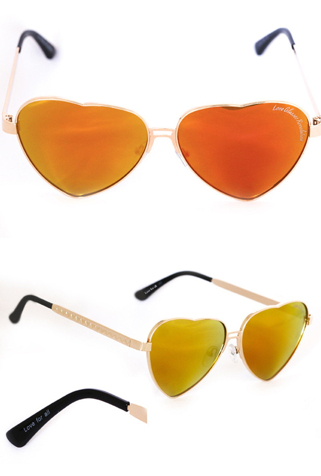 Love Notes Aviator Style Love Glasses - Love Glasses Revolution