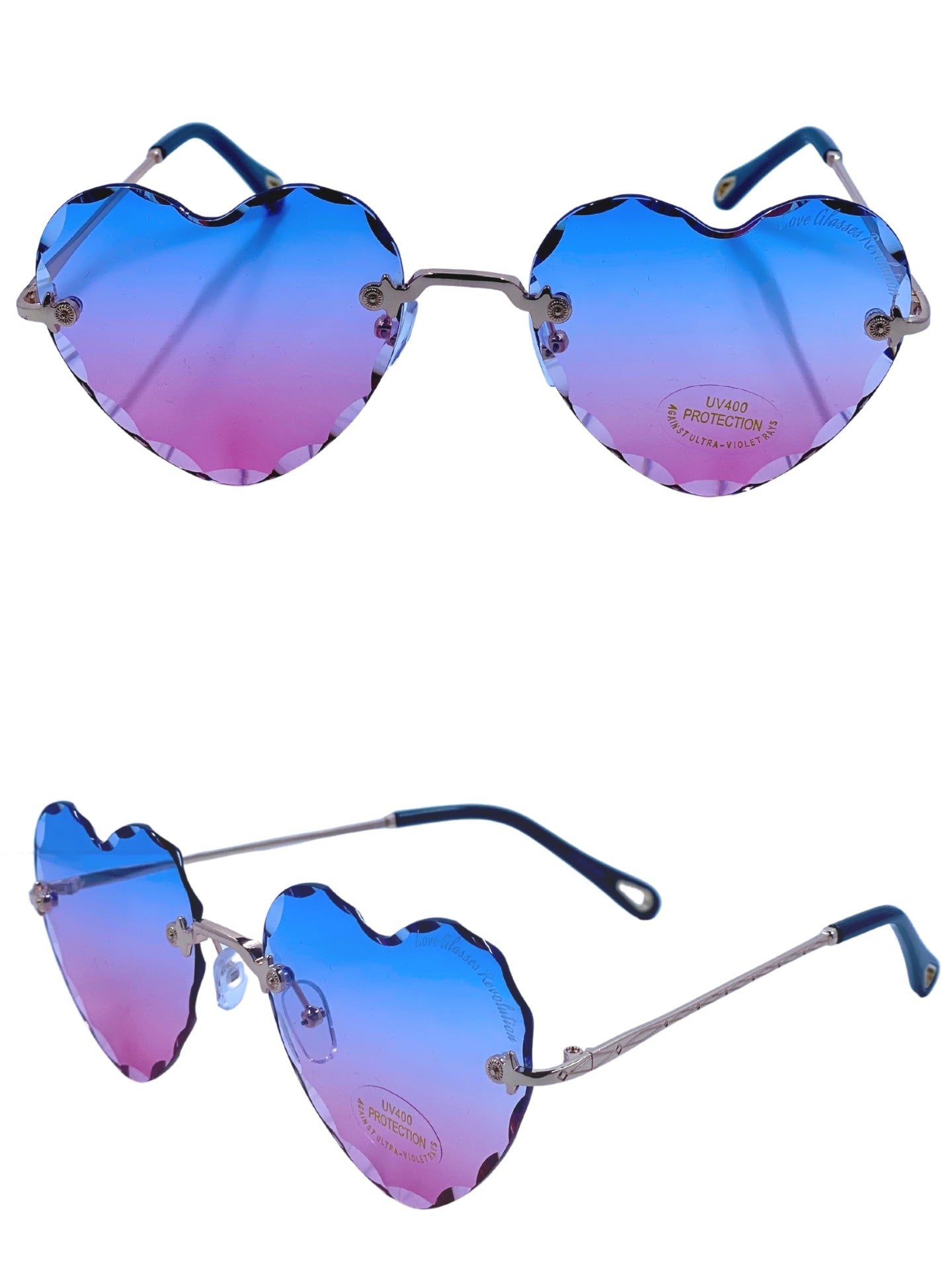Beveled Frameless - Love Glasses Revolution - Heart Shaped Sunglasses