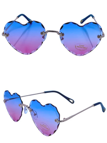 Beveled Frameless - Love Glasses Revolution - Heart Shaped Sunglasses