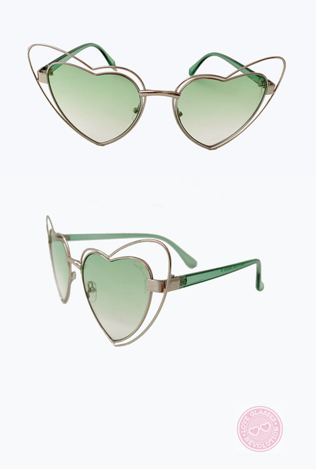 Cat Eye Double Wire Rim Love Glasses - Love Glasses Revolution