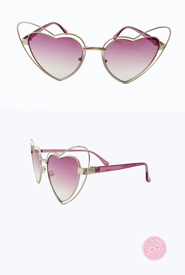 Cat Eye Double Wire Rim Love Glasses - Love Glasses Revolution