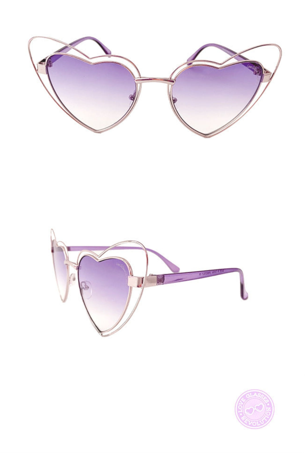 Cat Eye Double Wire Rim Love Glasses - Love Glasses Revolution