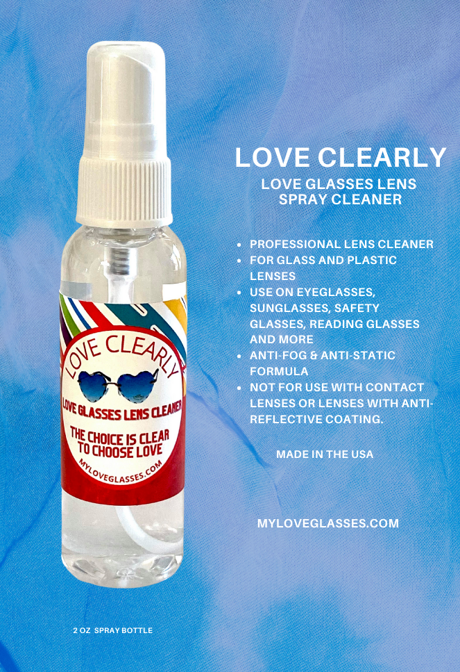 "Love Clearly" Love Glasses 2oz Lens Cleaner - Love Glasses Revolution Main image