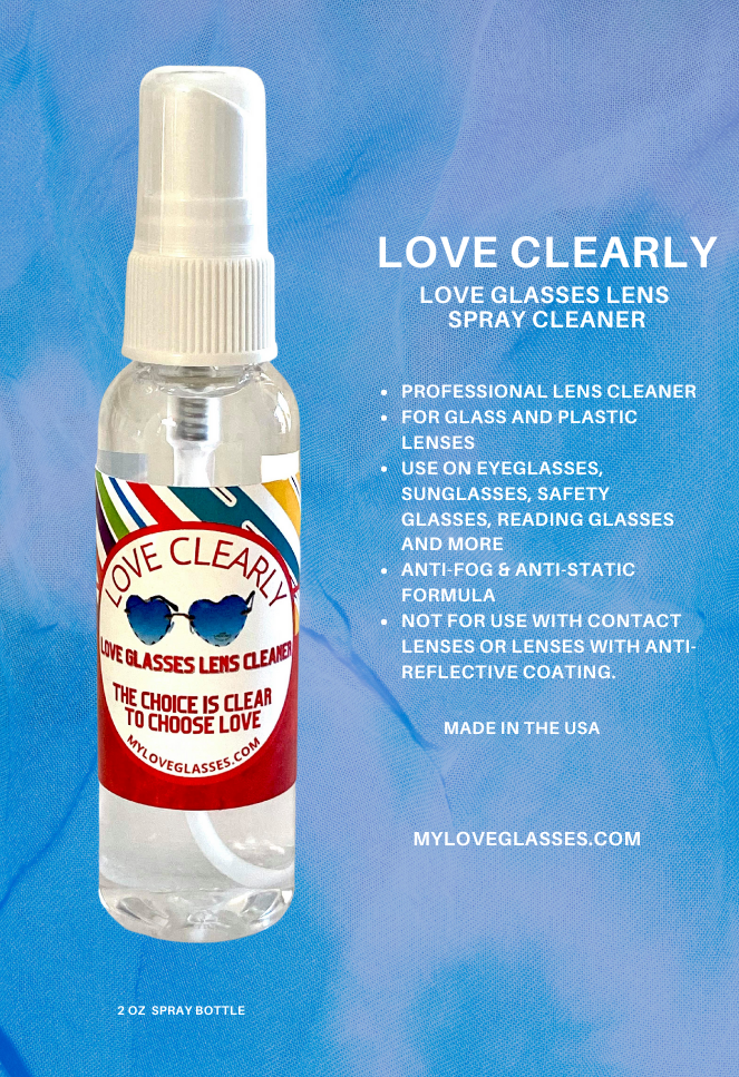 "Love Clearly" Love Glasses 2oz Lens Cleaner - Love Glasses Revolution
