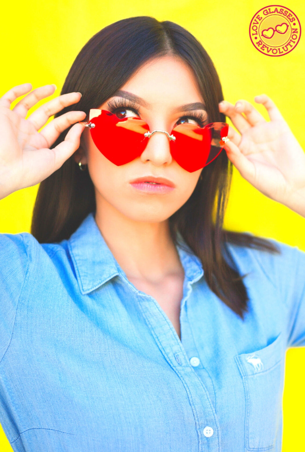 Cat Eye Frameless Love Glasses - Love Glasses Revolution Main image