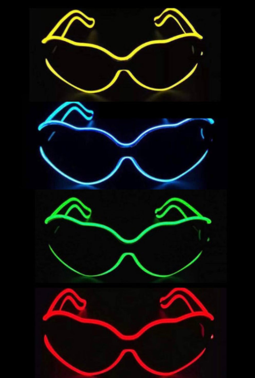 Light Up Neon Heart Shaped Love Glasses! - Love Glasses Revolution