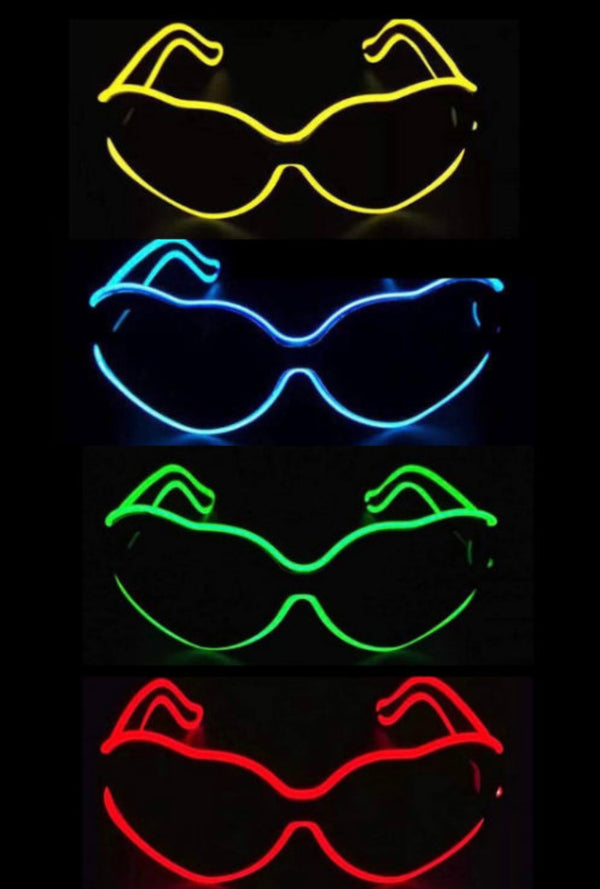 Light Up Neon Heart Shaped Love Glasses! - Love Glasses Revolution