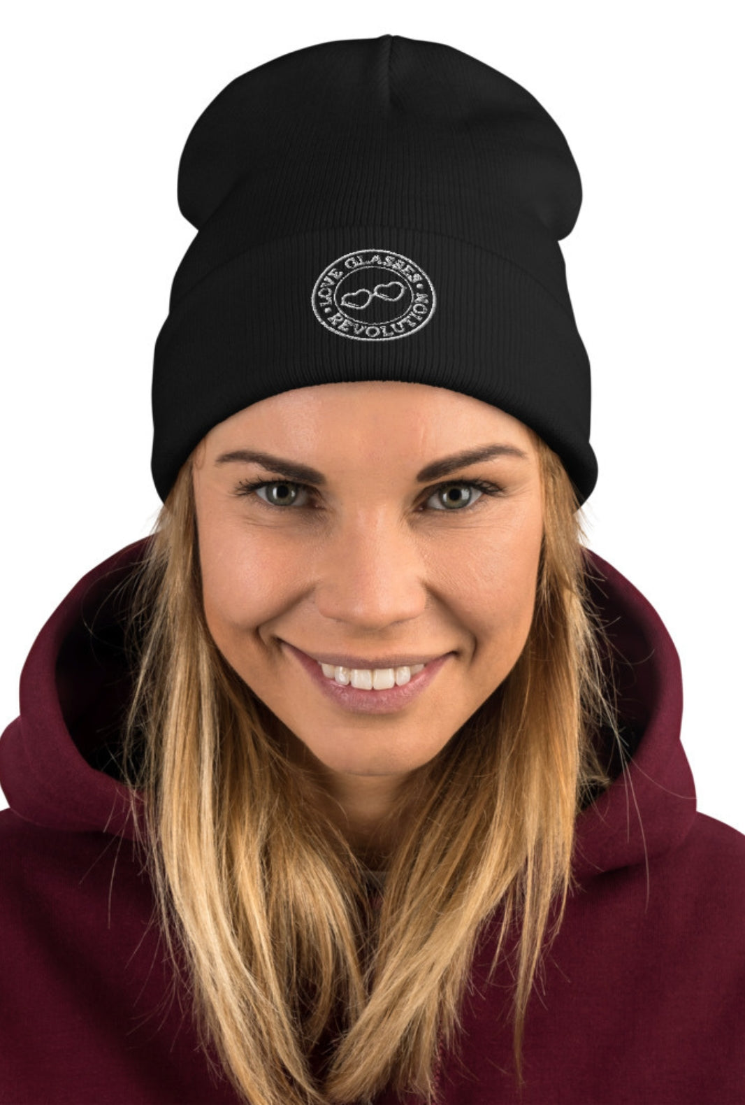 Love Glasses Revolution Logo Embroidered Beanie - Love Glasses Revolution