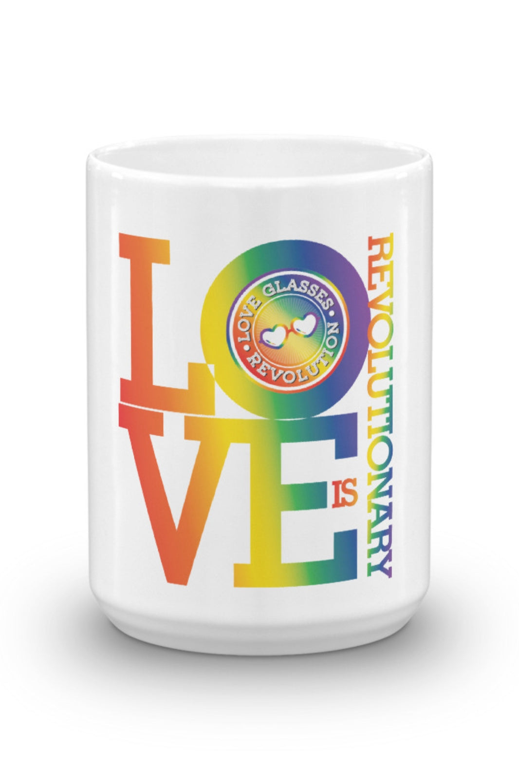 Love is Revolutionary Coffee Mug - Love Glasses Revolution
