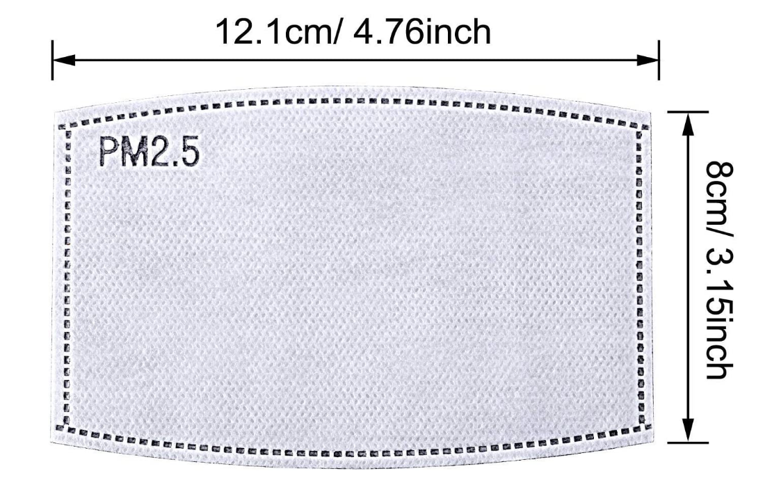 Mask Filter Replacements- Adult PM2.5 Activated Carbon Filter 5 layers Anti Haze Filter Paper - Love Glasses Revolution