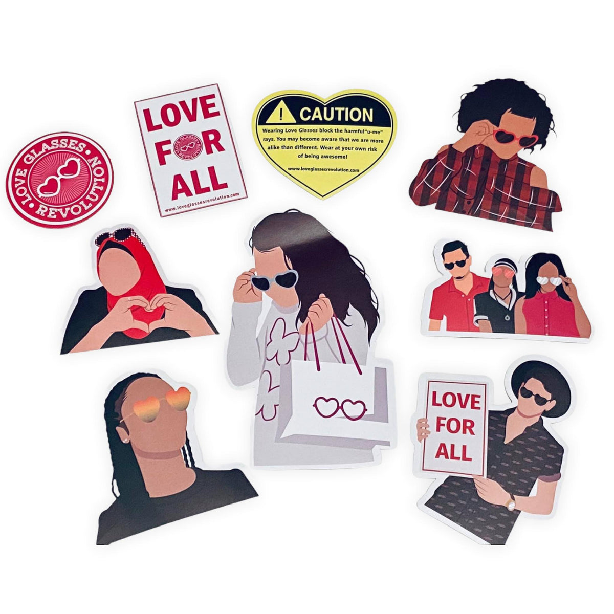 Love Glasses Revolution Sticker Pack - Love Glasses Revolution
