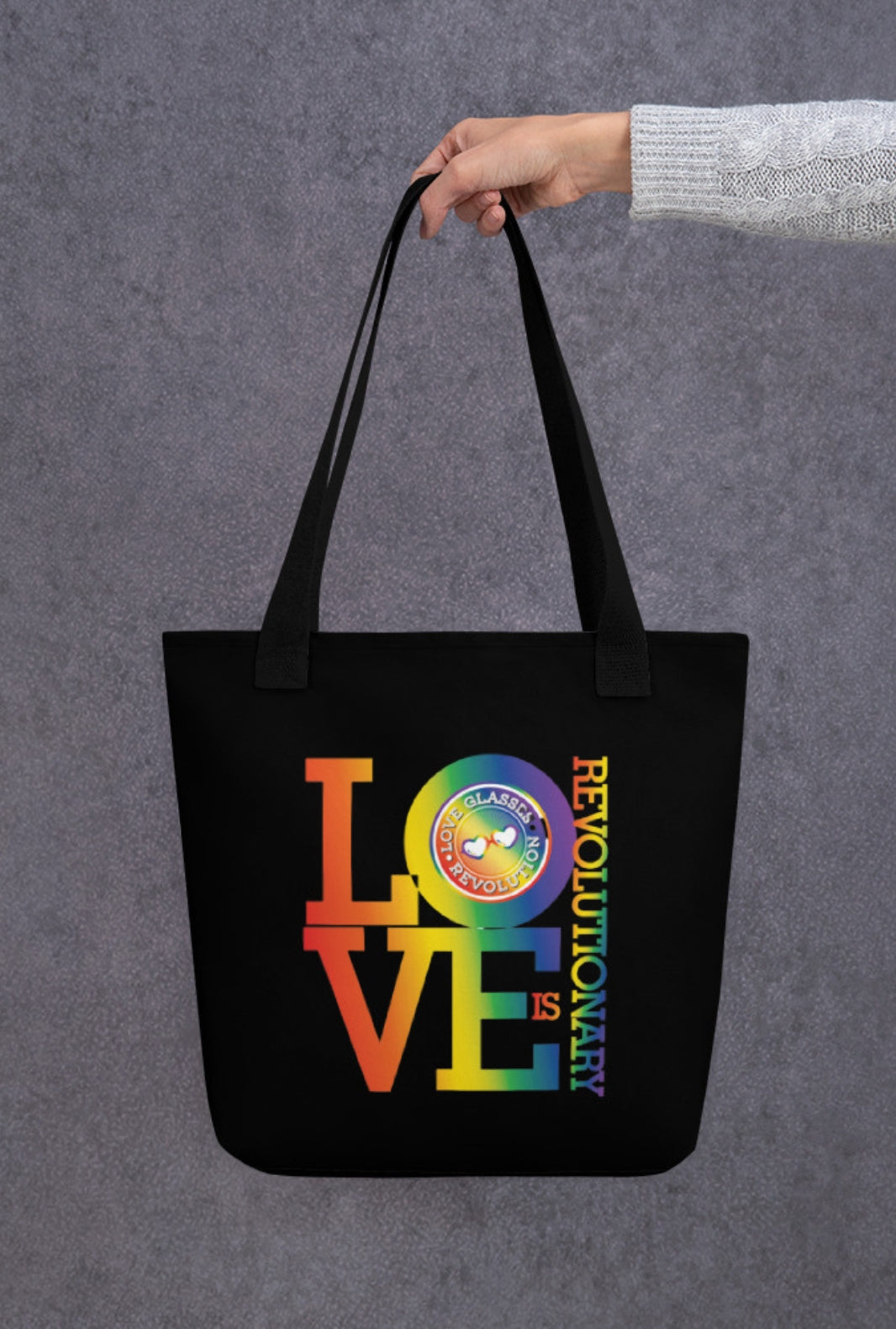 Love is Revolutionary Tote bag - Love Glasses Revolution