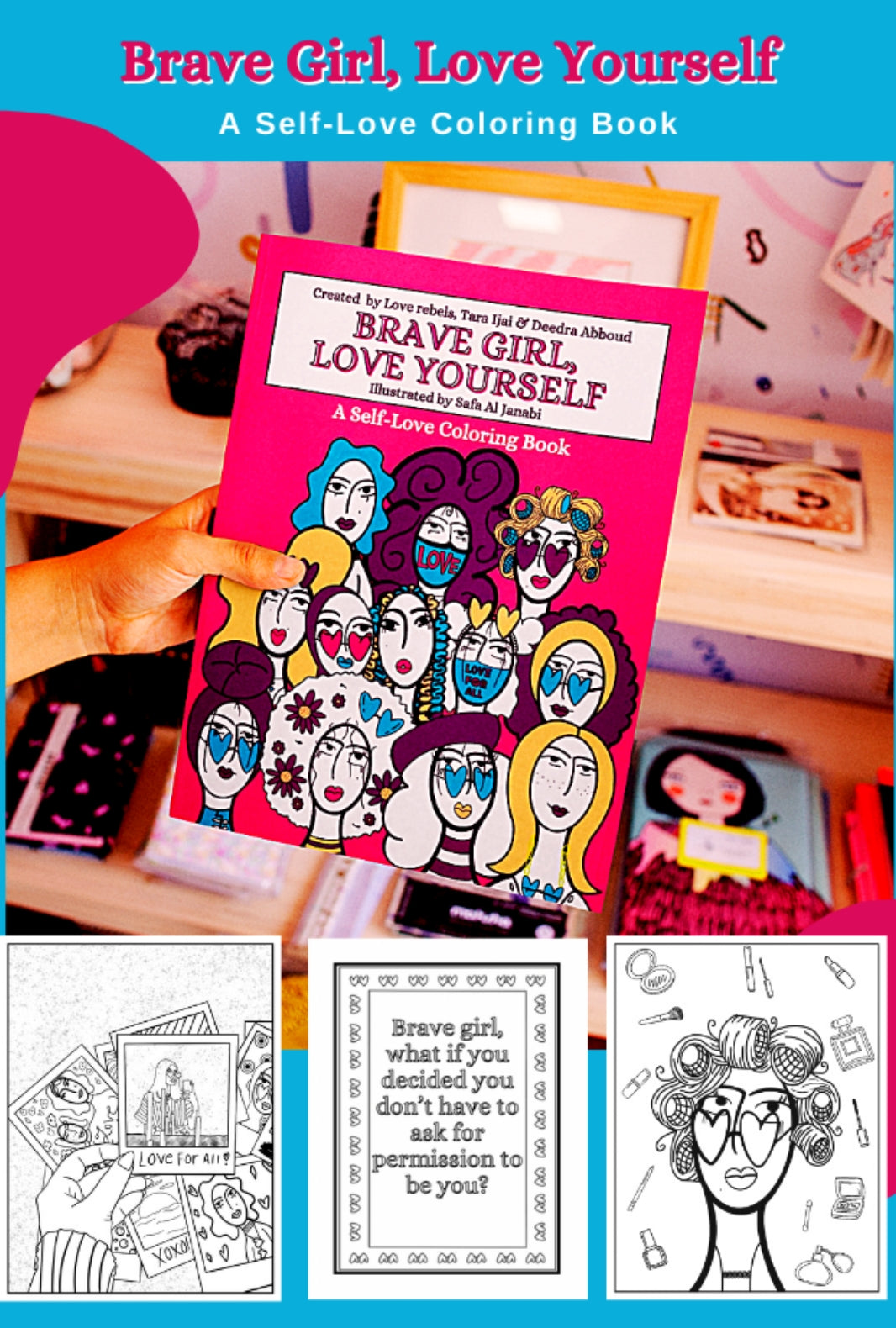 Brave Girl, Love Yourself Coloring Book - Love Glasses Revolution