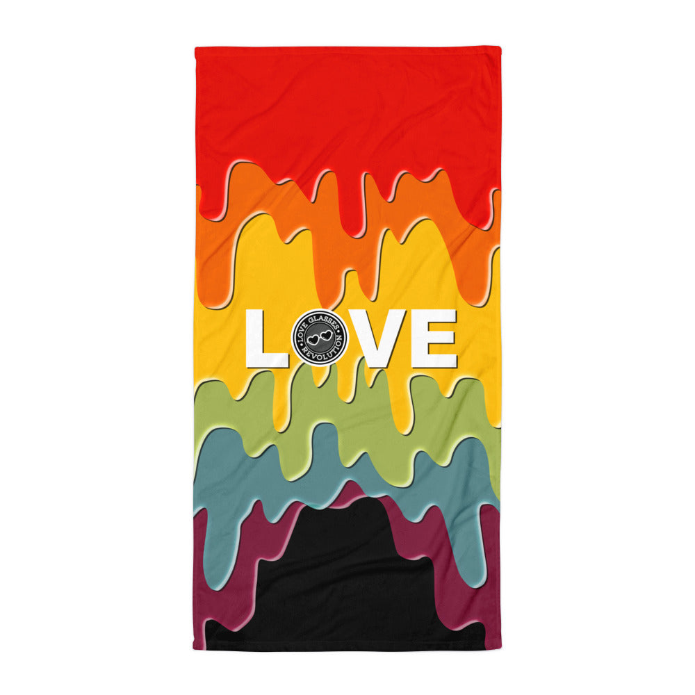Paint Drip by Darian Collection LOVE Towel - Love Glasses Revolution Main image