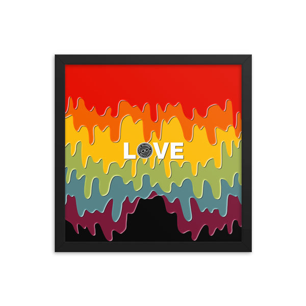 Paint Drip by Darian Collection LOVE Framed poster - Love Glasses Revolution