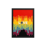 Paint Drip by Darian Collection LOVE Framed poster - Love Glasses Revolution