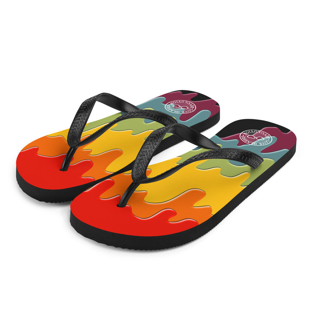 Paint Drip by Darian Collection Flip-Flops - Love Glasses Revolution Main image