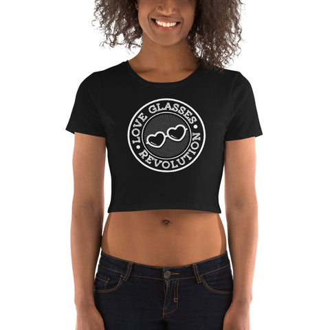 LOVE Glasses Logo Women’s Crop Tee - Love Glasses Revolution