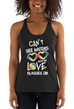 Can't see haters with my love glasses on Women's Racerback Tank - Love Glasses Revolution