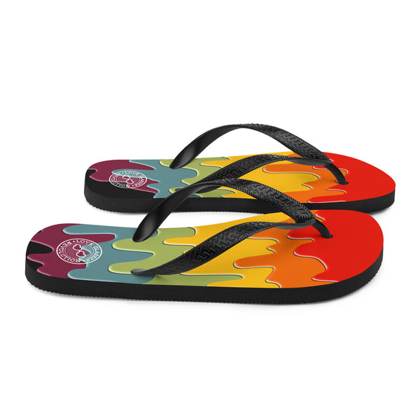 Paint Drip by Darian Collection Flip-Flops - Love Glasses Revolution