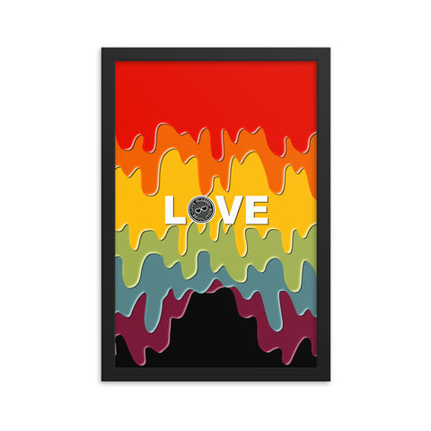 Paint Drip by Darian Collection LOVE Framed poster - Love Glasses Revolution