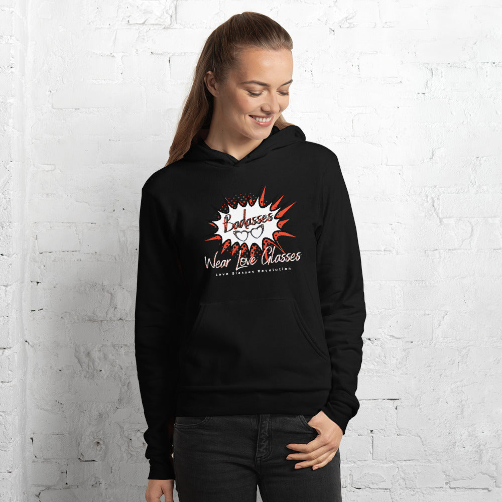 Badasses wear Love Glasses Unisex hoodie - Love Glasses Revolution Main image