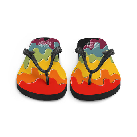 Paint Drip by Darian Collection Flip-Flops - Love Glasses Revolution
