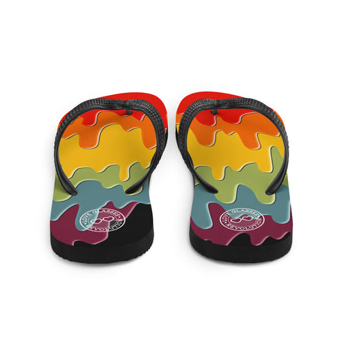 Paint Drip by Darian Collection Flip-Flops - Love Glasses Revolution