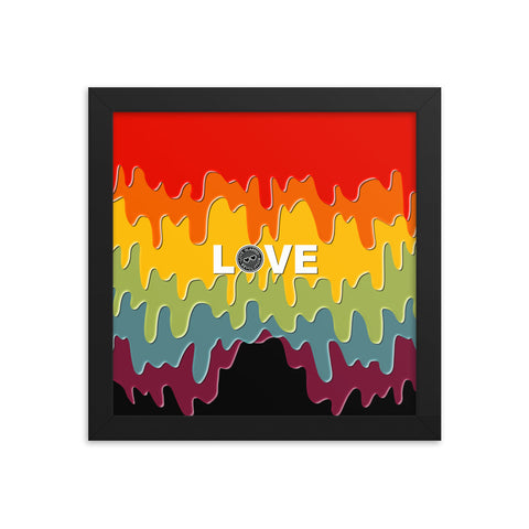 Paint Drip by Darian Collection LOVE Framed poster - Love Glasses Revolution