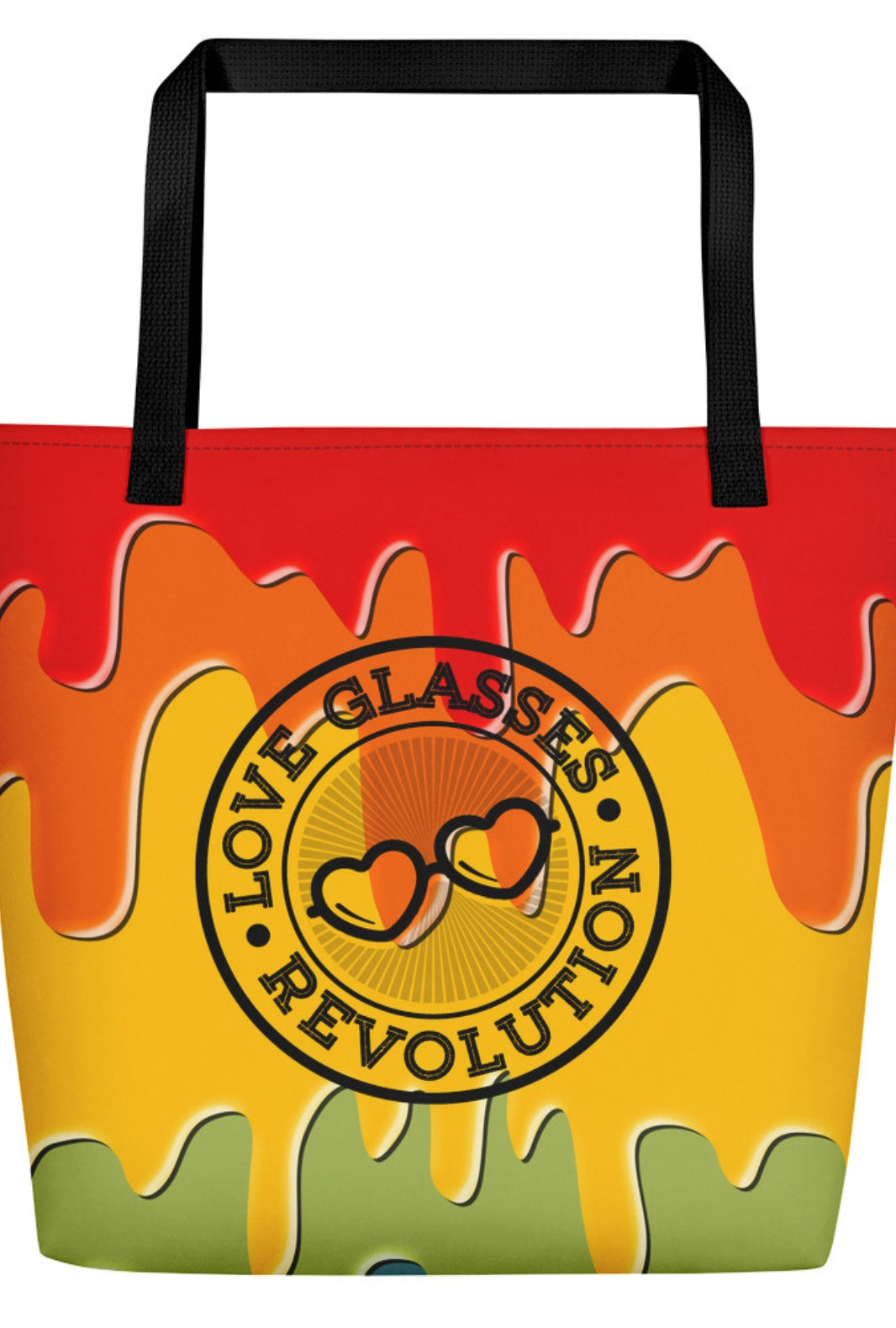 Paint Drip by Darian Collection Logo Beach Bag - Love Glasses Revolution Main image