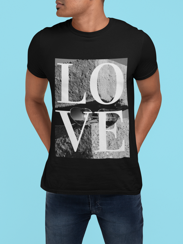 LOVE graphic tee Short-Sleeve Unisex T-Shirt - Love Glasses Revolution