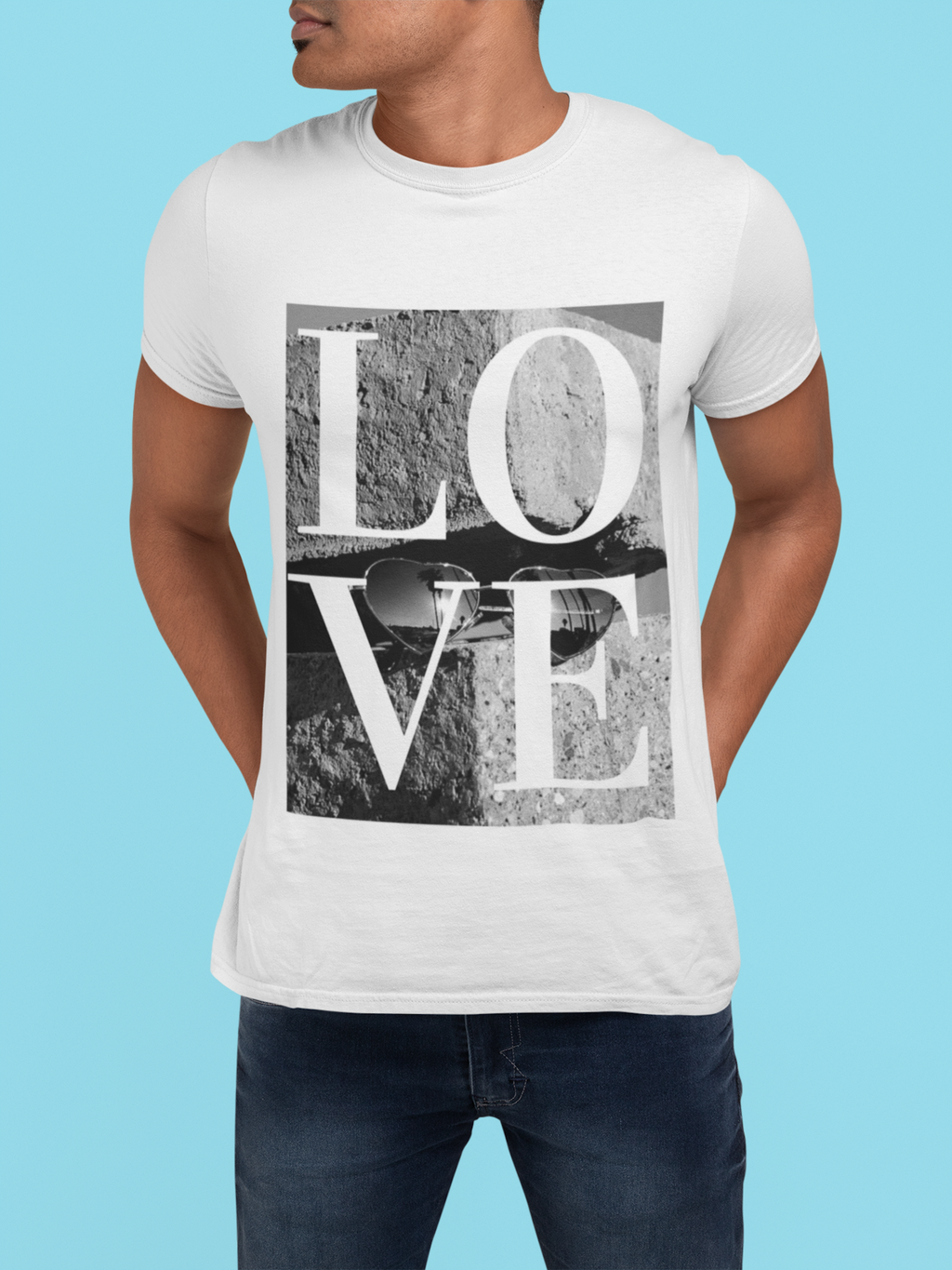 LOVE graphic tee Short-Sleeve Unisex T-Shirt - Love Glasses Revolution
