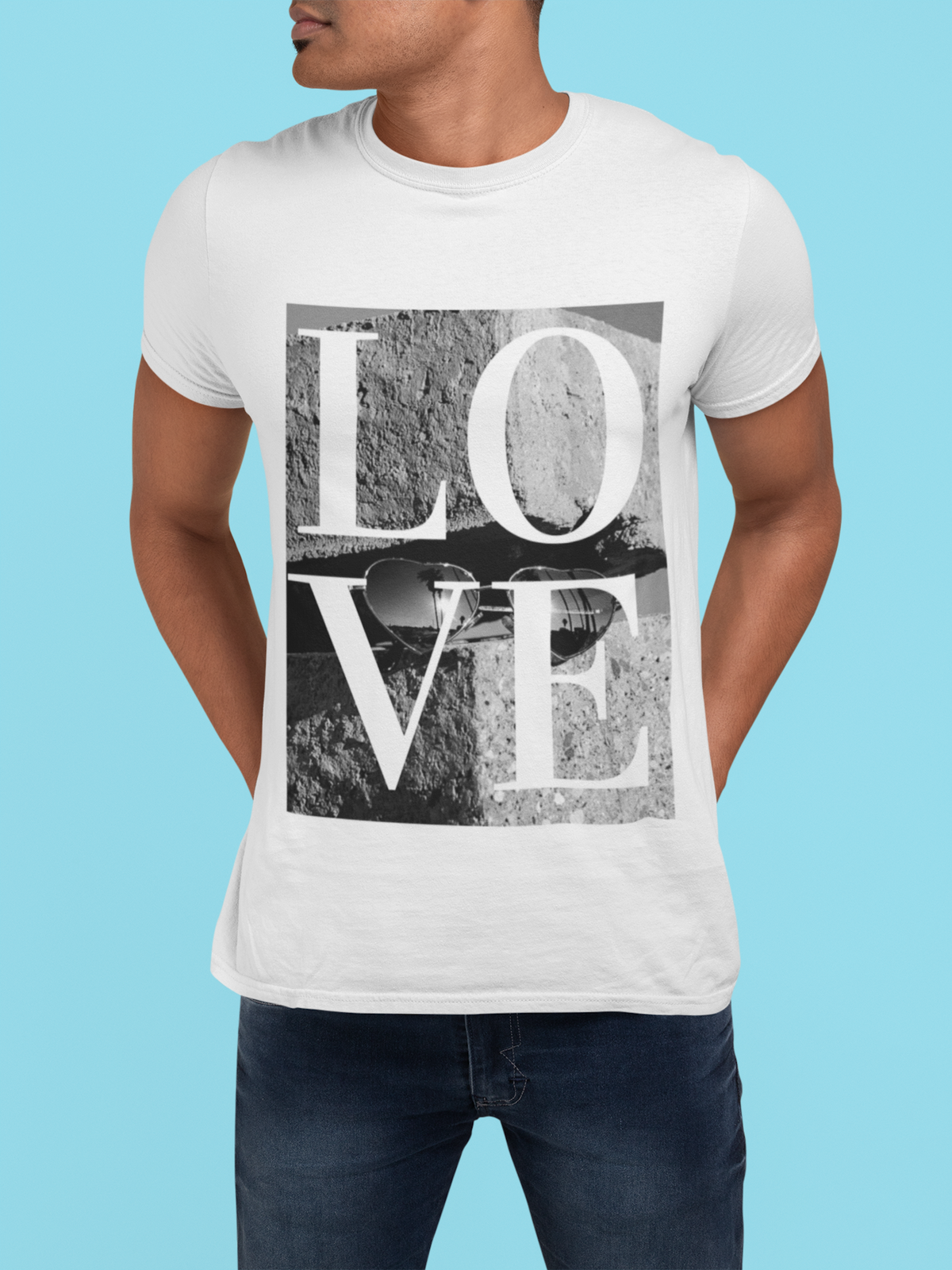 LOVE graphic tee Short-Sleeve Unisex T-Shirt - Love Glasses Revolution