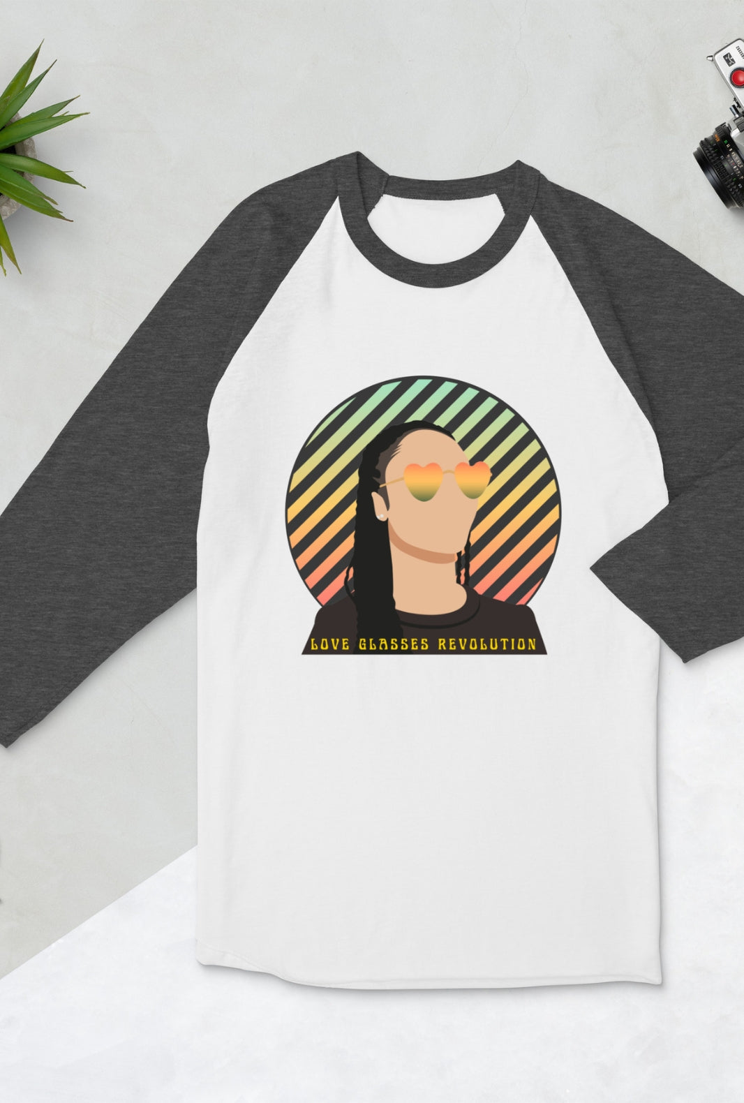 Love Glasses Revolution 3/4 sleeve raglan shirt Secondary image