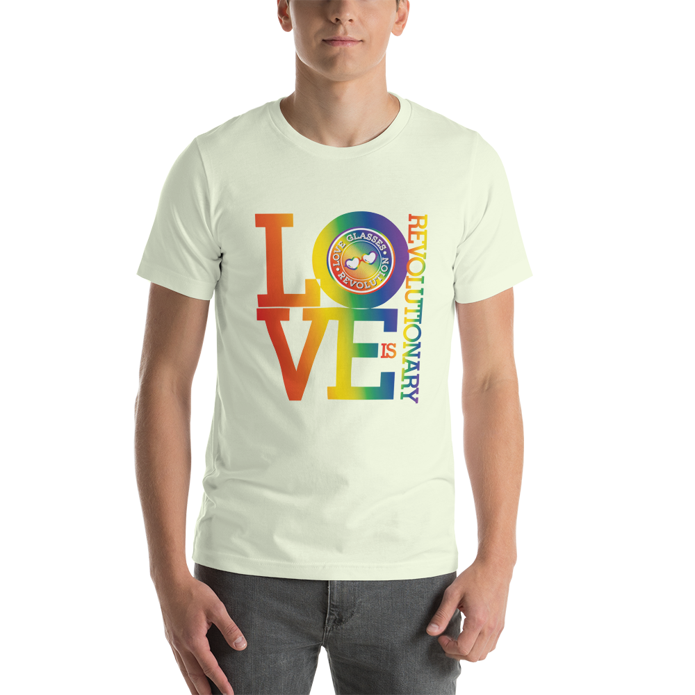 Love is Revolutionary Short-Sleeve Unisex T-Shirt - Love Glasses Revolution