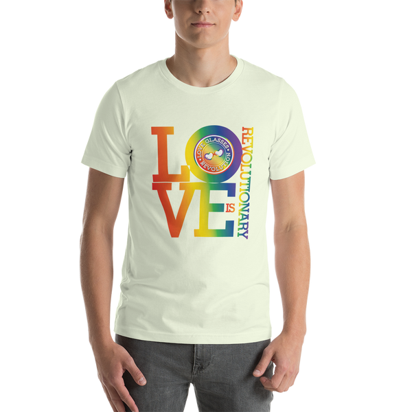 Love is Revolutionary Short-Sleeve Unisex T-Shirt - Love Glasses Revolution